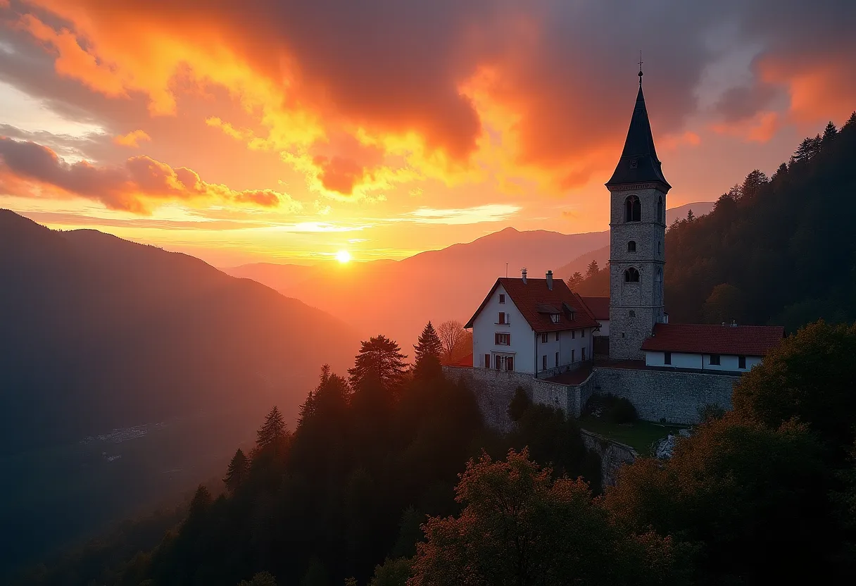 'Mali grad (Kamnik), znamenita znamenitost v Kamniku, Slovenija'