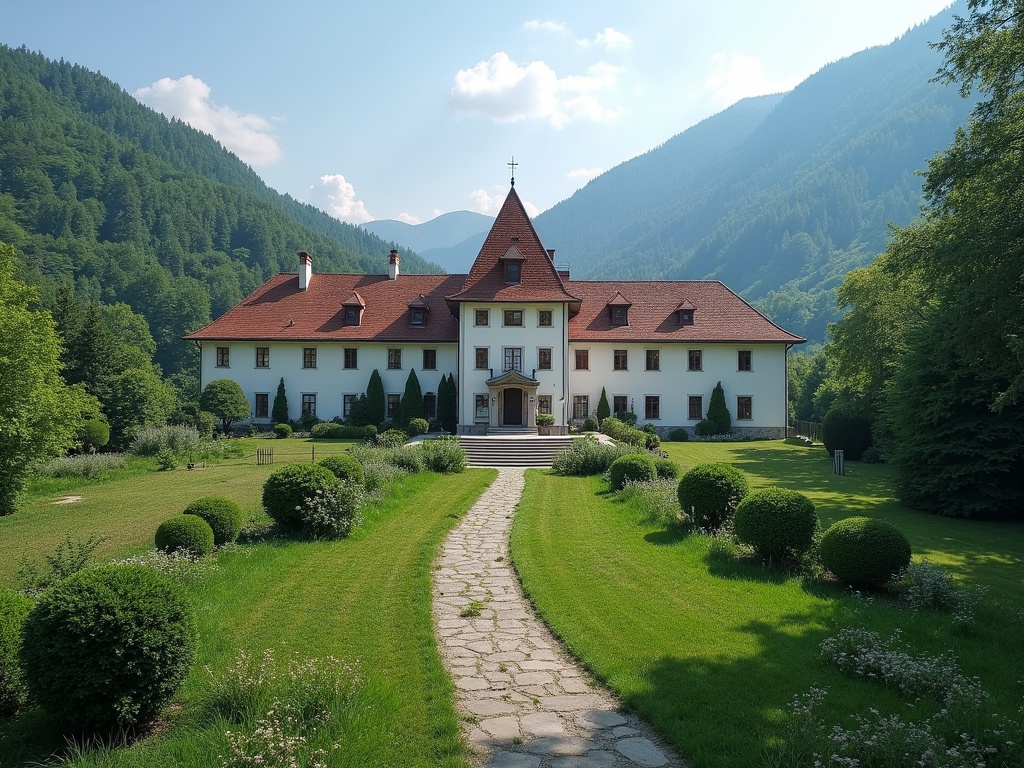 Dvorec Ravne (Ravne Manor), znana znamenitost v mestu Ravne na Koroškem, Slovenija
