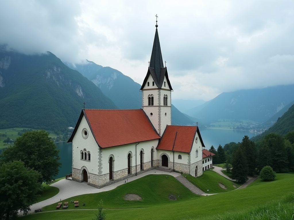 Church of St. George (Cerkev sv. Jurija), znana znamenitost v mestu Šenčur, Slovenija