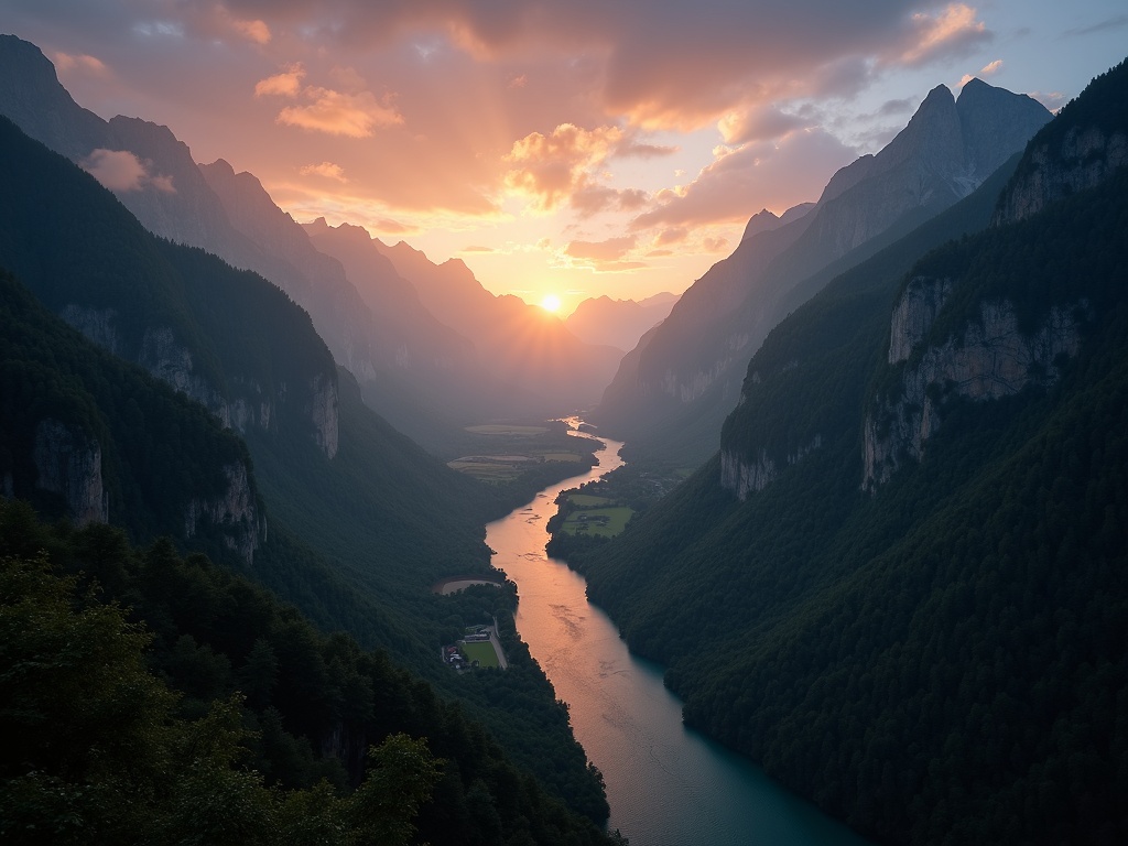 Tolmin Gorges, znana znamenitost v mestu Tolmin, Slovenija