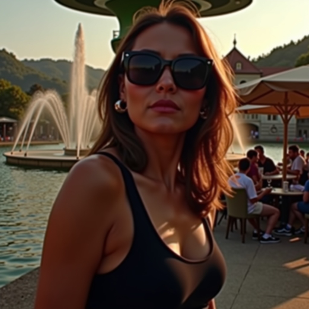 Ladyannabel obišče Green Gold Beer Fountain v mestu Žalec za globoka laž